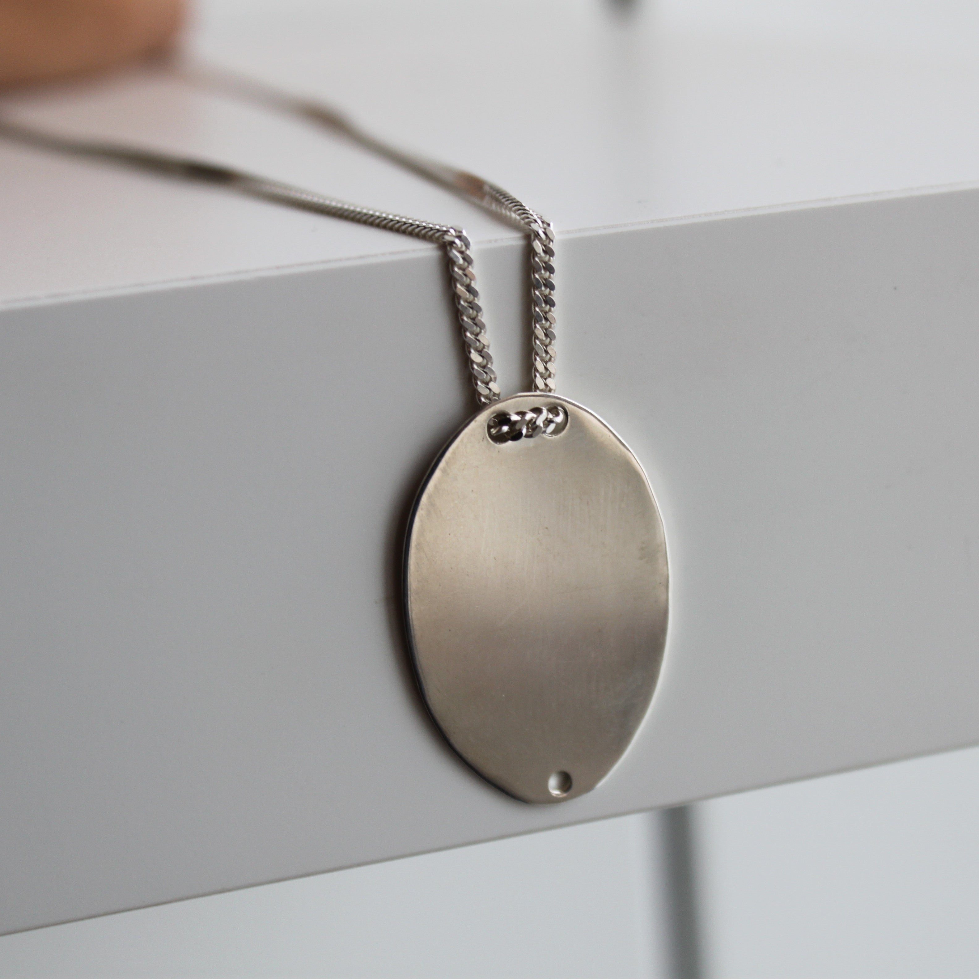 Large Oval Pendant Necklace