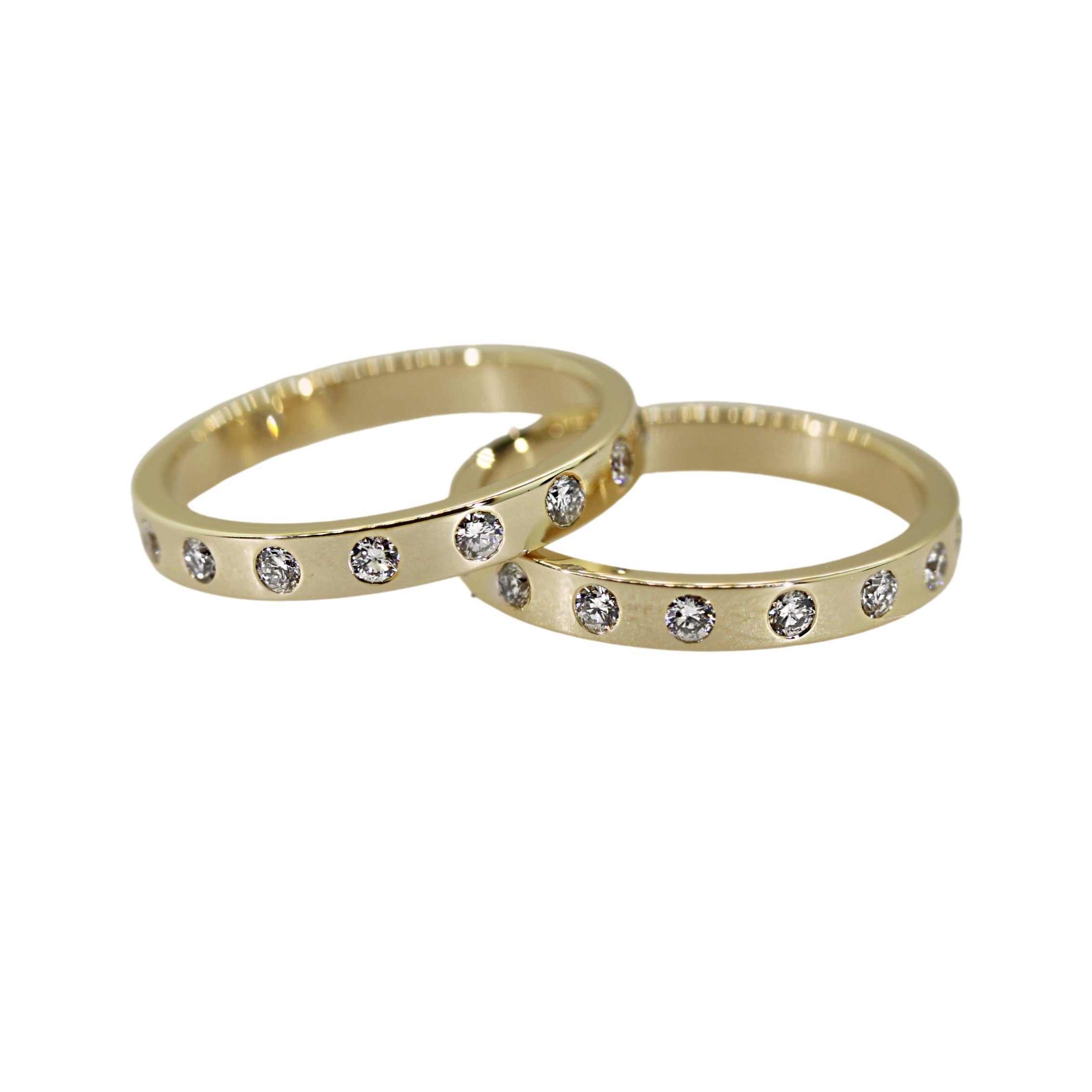 Inlaid Diamond Eternity Band Ring