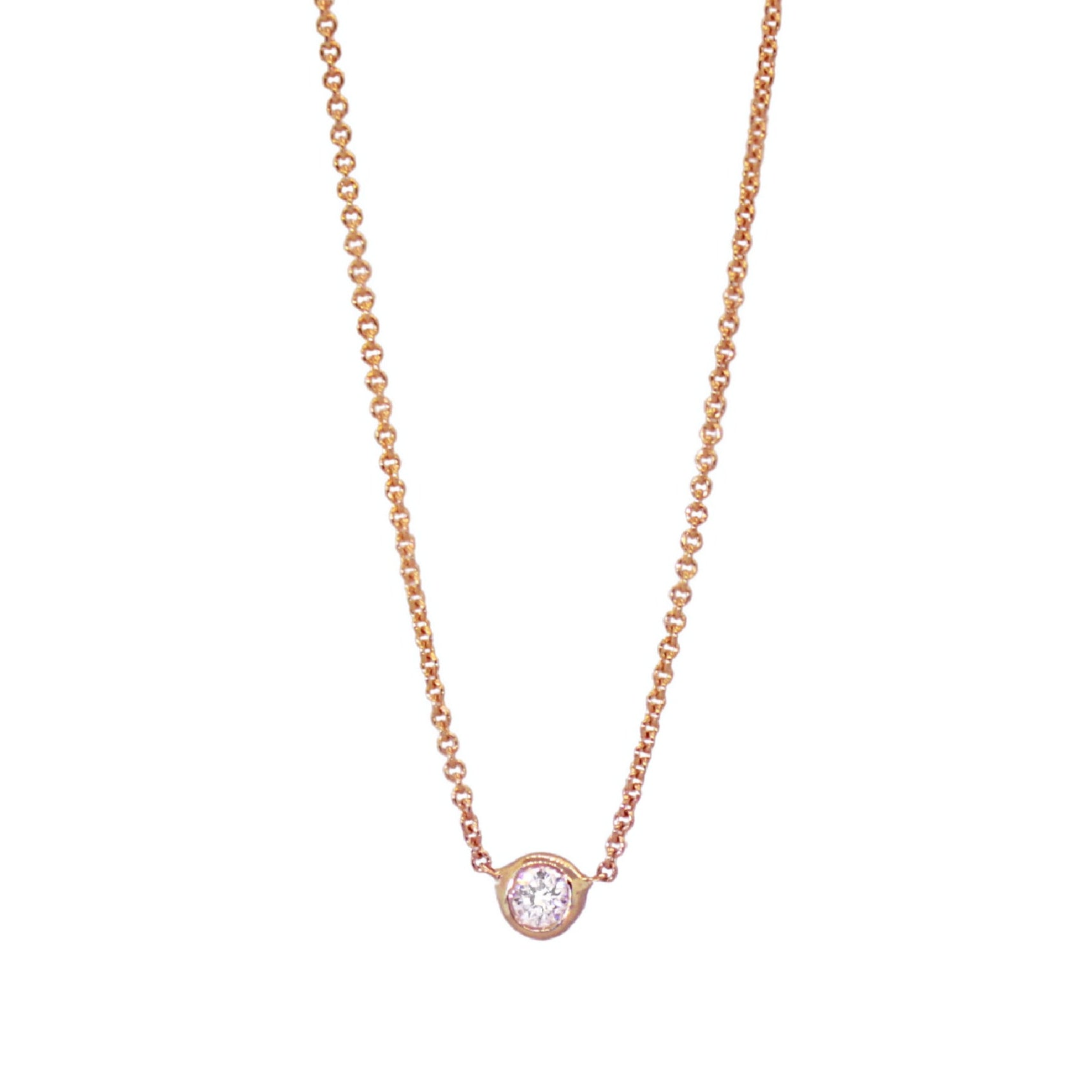 Classic Solitaire Diamond Necklace