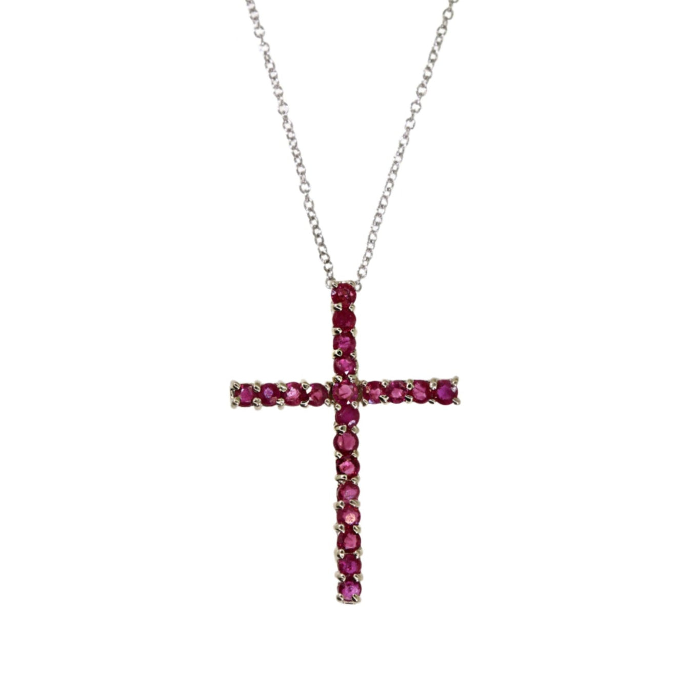 Ruby Cross Necklace