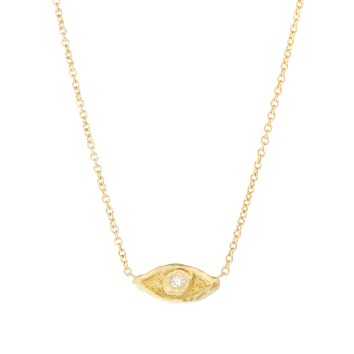 14k Tiny Evil Eye Necklace