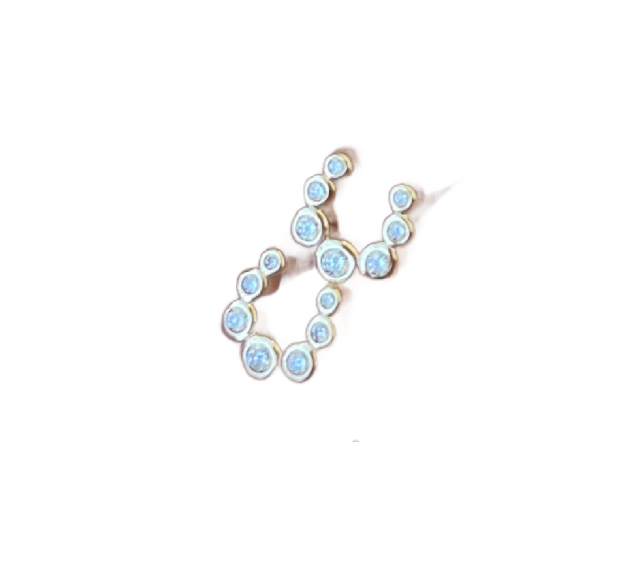 Graduated Diamond Bezel Horseshoe Studs