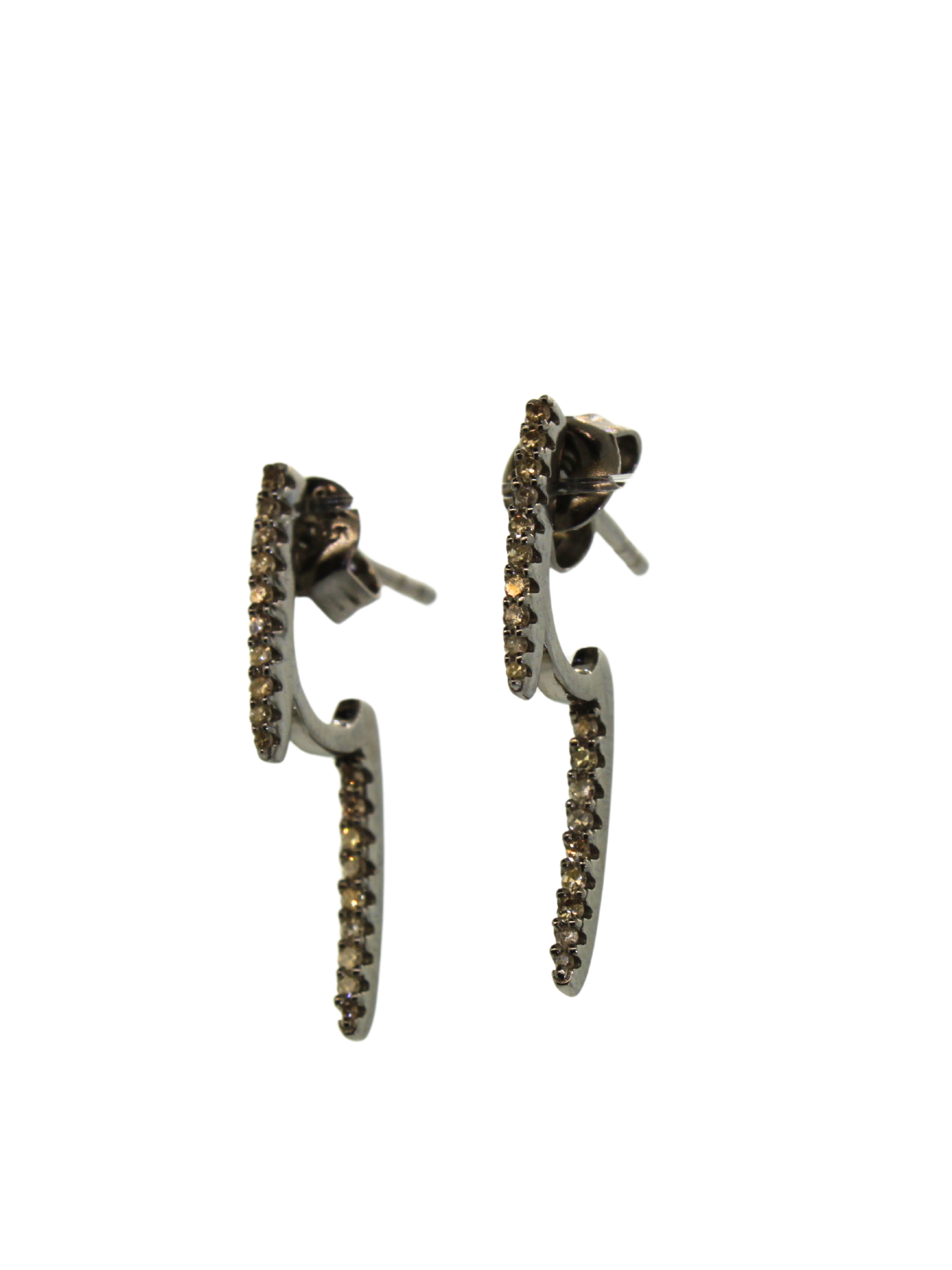 Double Single Row Sterling Silver Studs