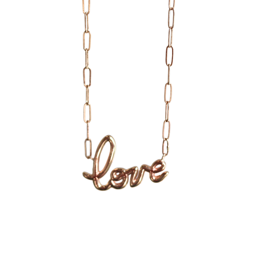 Paperclip Love Necklace