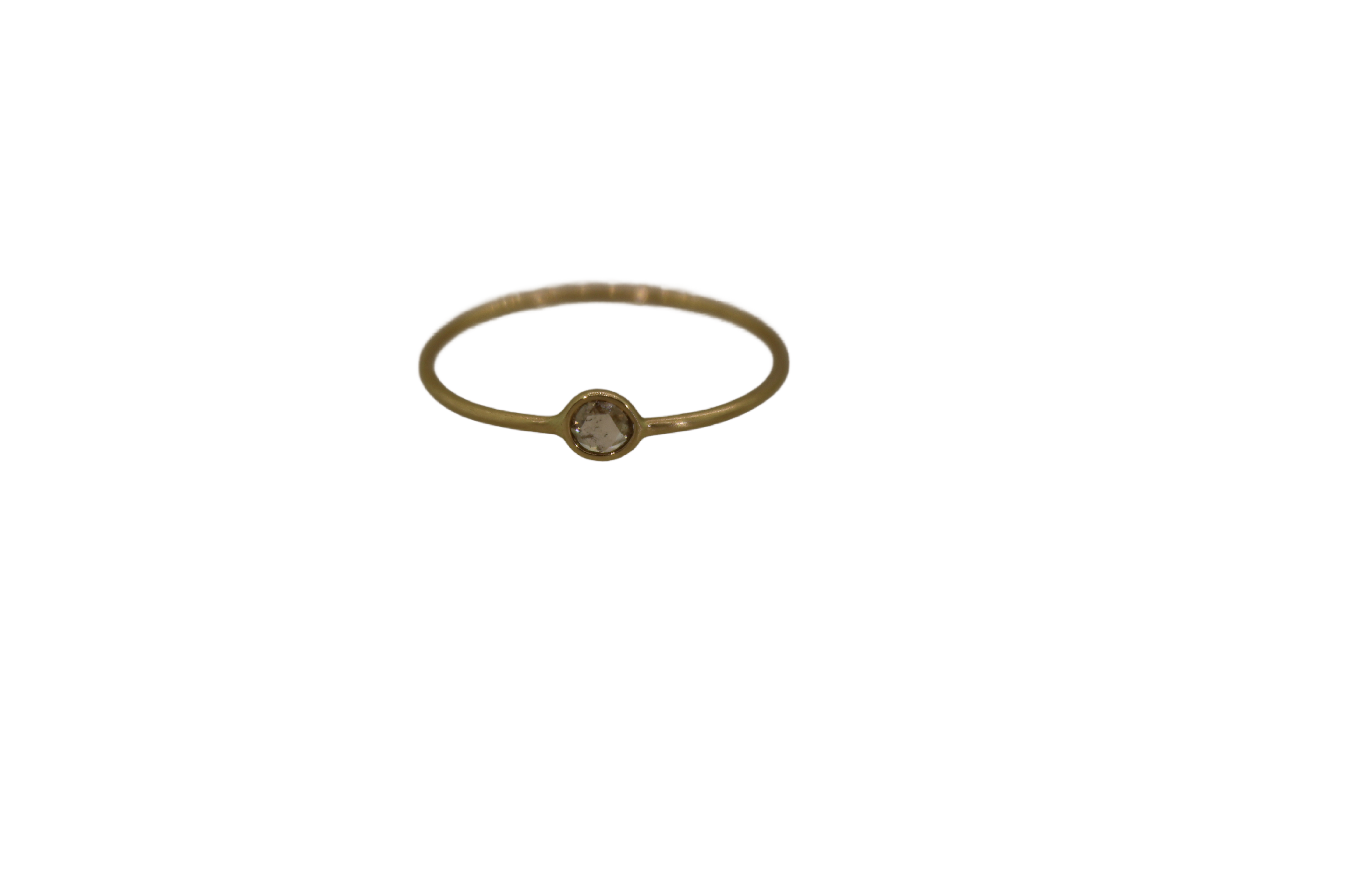 14K Delicate Rose Cut Diamond Ring