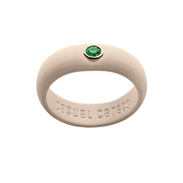 Emerald Silicone Ring - Nude