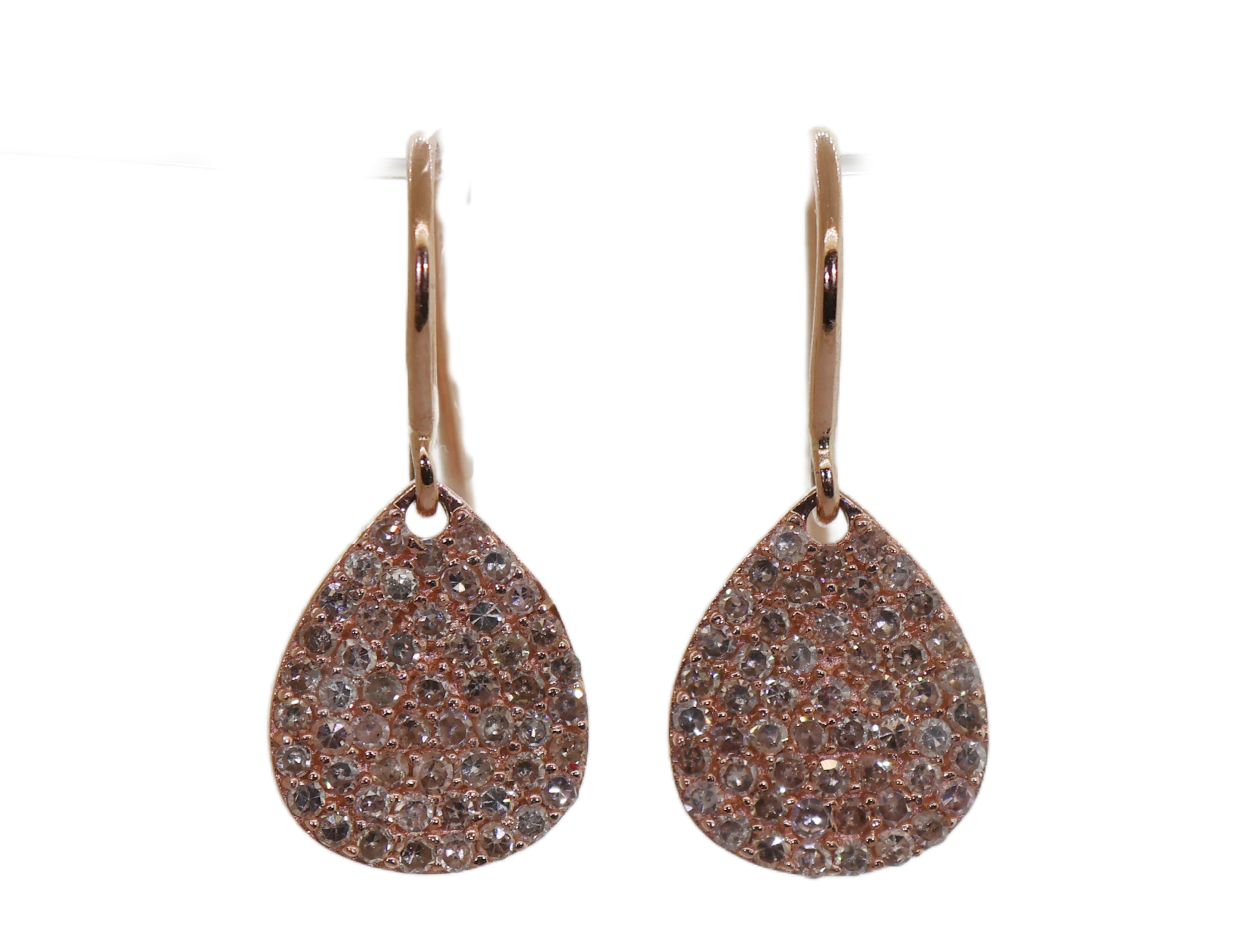 Rose Gold Large Teardrop Earrings