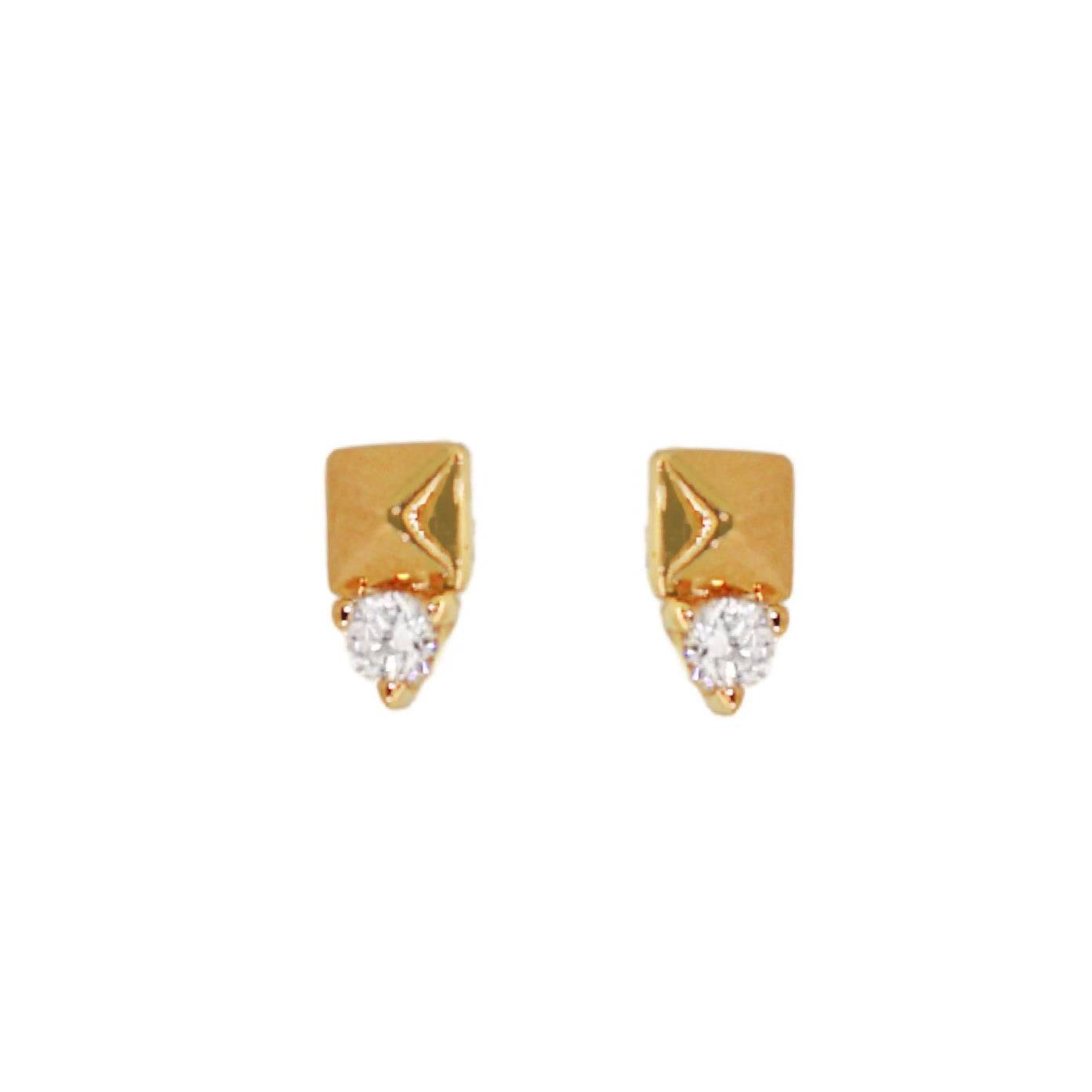 Pyramid & Diamond Studs