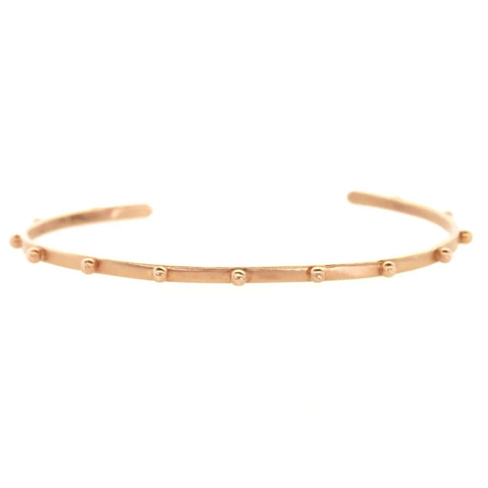 Thin Gold Stud Cuff - Rose Gold - Rebecca Lankford Designs - Houston, TX