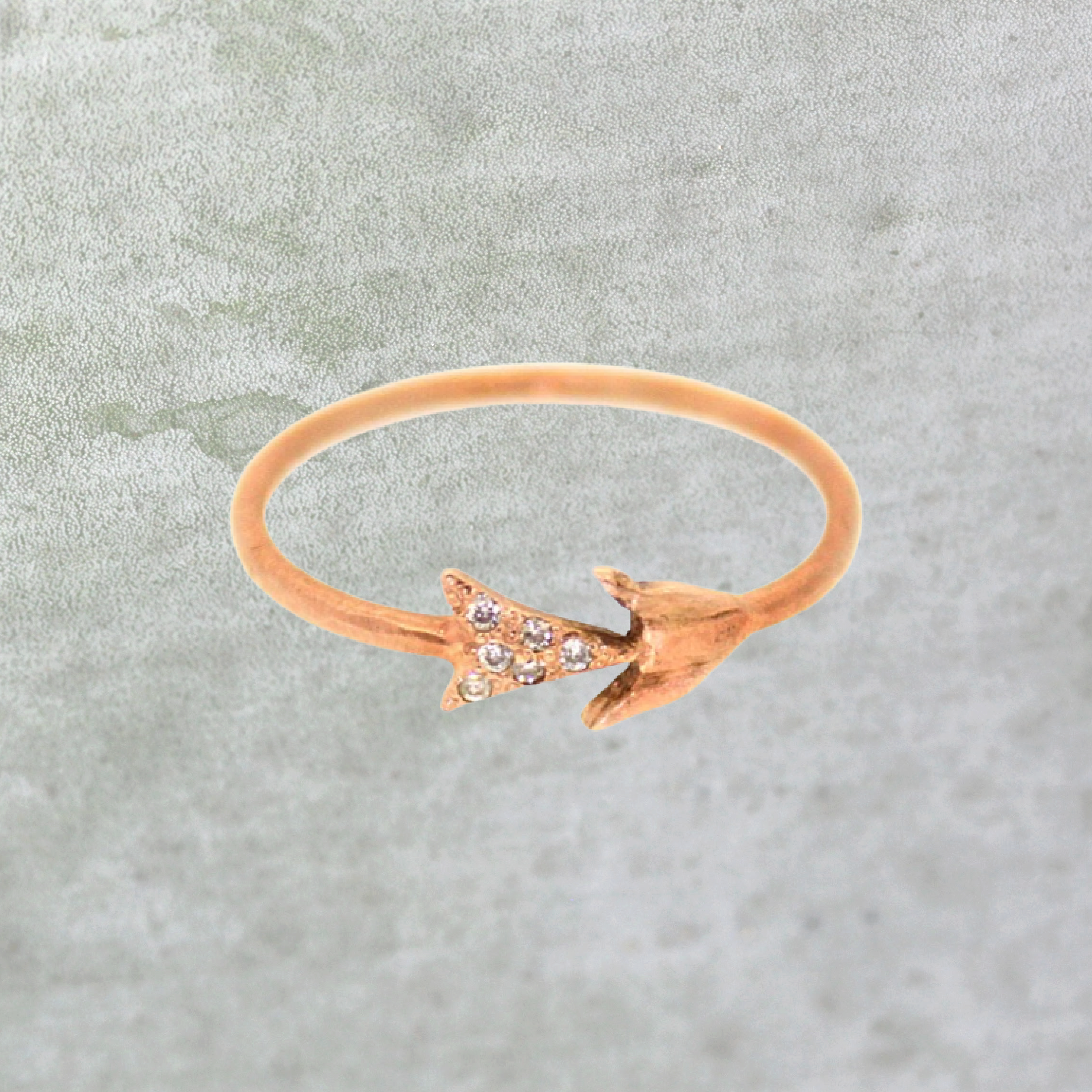 Rose Gold & Diamond Arrow Ring