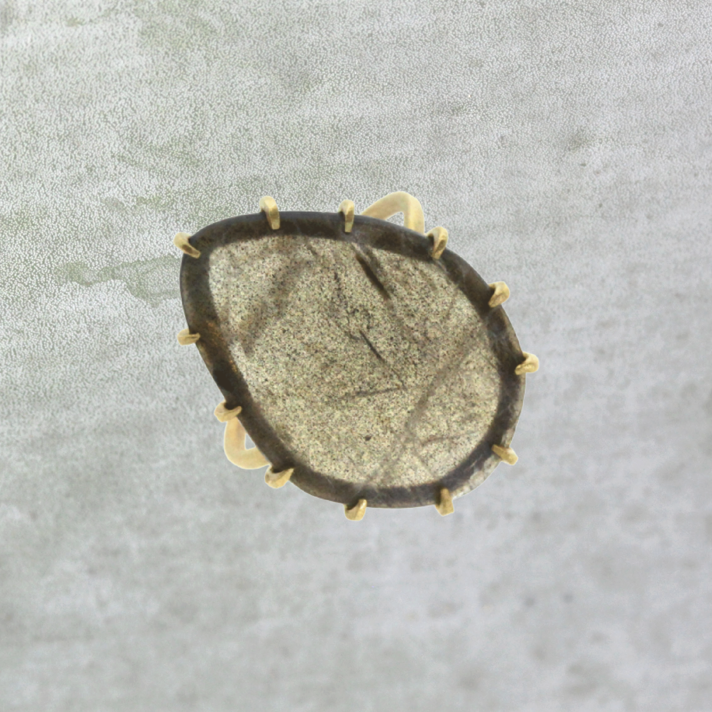 Sliced Labradorite Ring