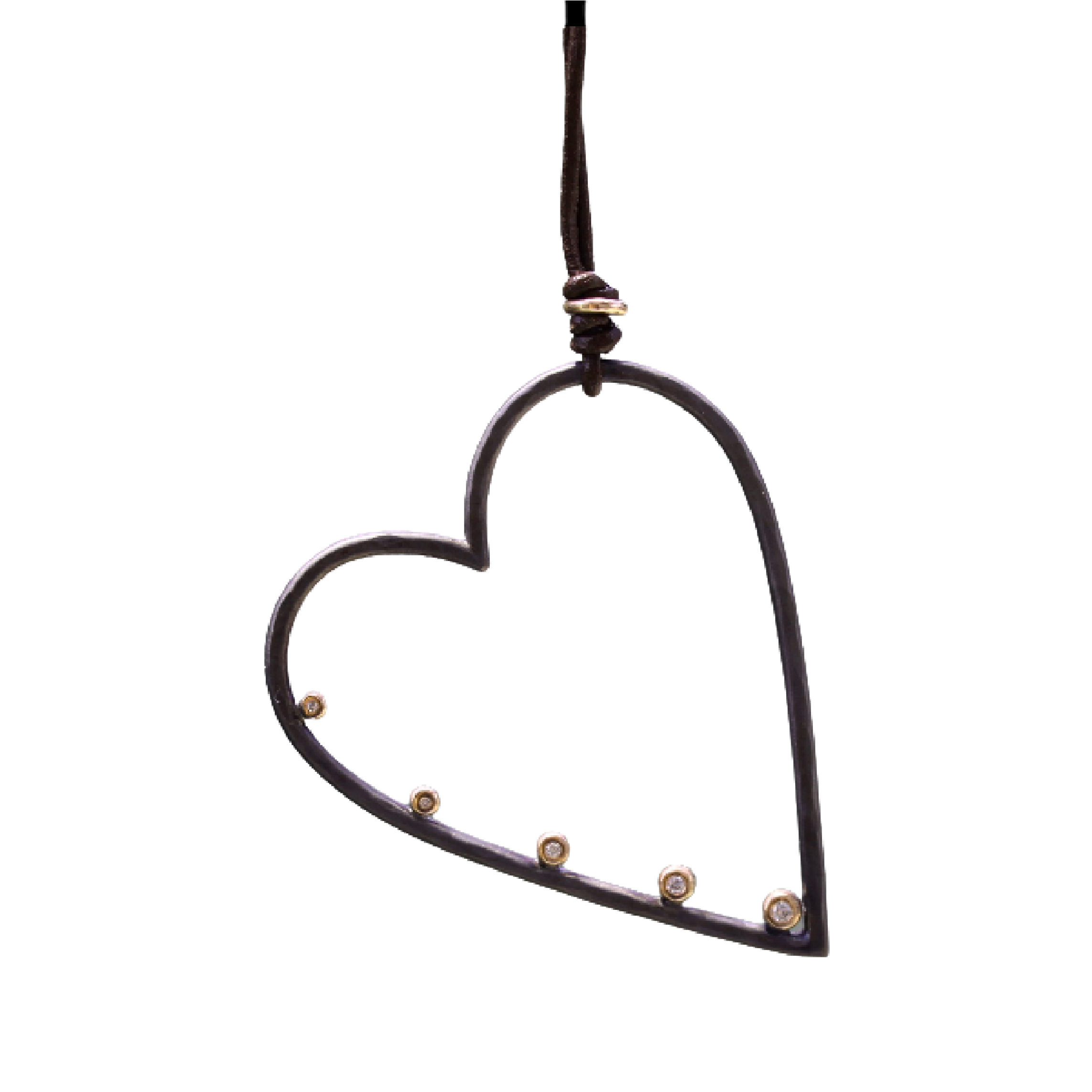 XL Diamond Open Heart Necklace