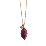 Prong Set Marquise Shaped Ruby Necklace