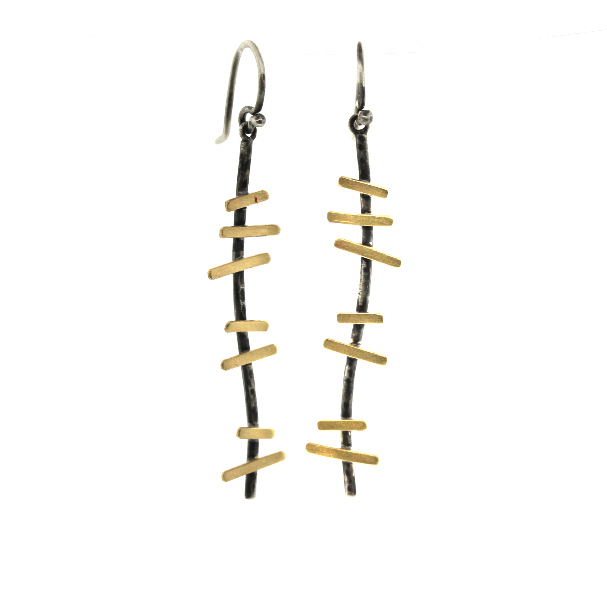 Golden Ladder Earrings - Rebecca Lankford Designs - 1