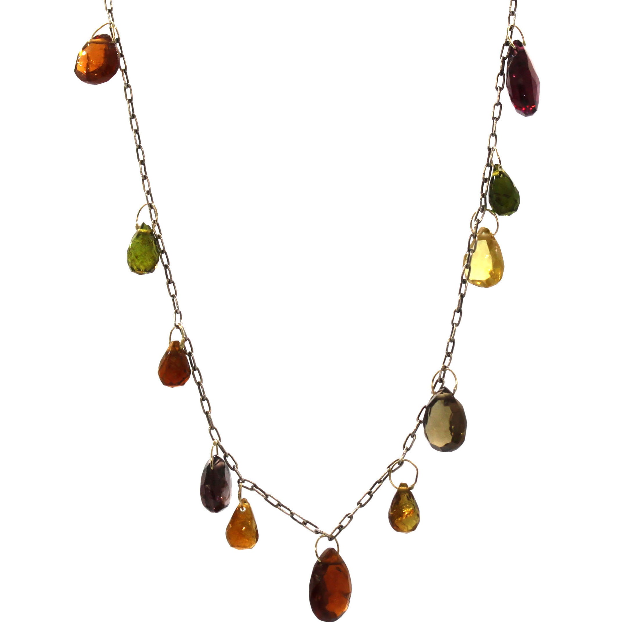 Fall Sapphire Drop Necklace
