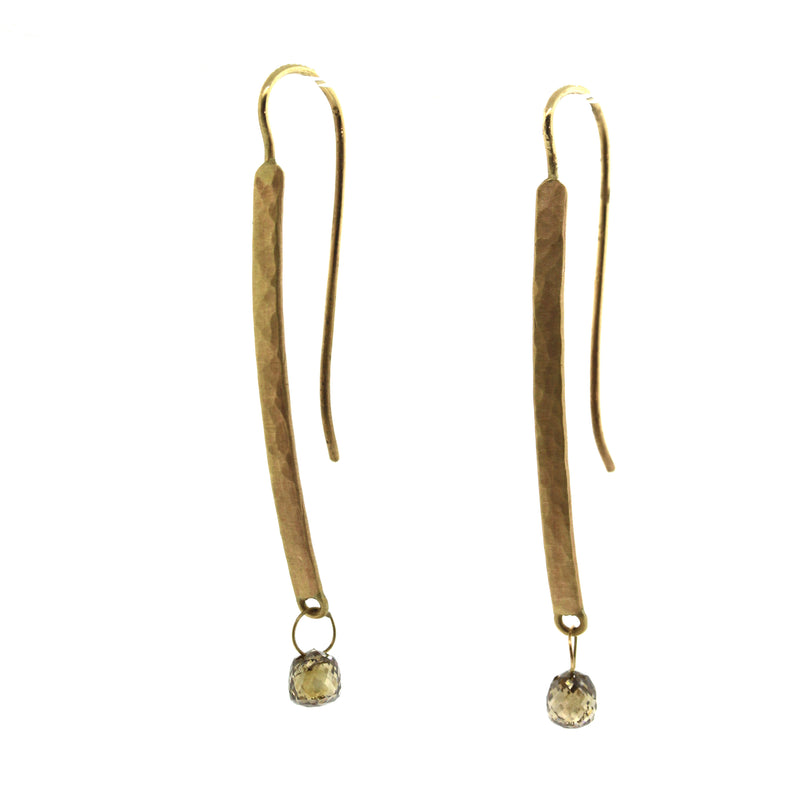 Champagne Diamond Earrings -Rebecca Lankford Designs - Houston, TX