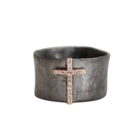 Chunky Diamond Cross Ring