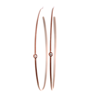 Large Rose Gold Diamond Hoop Earrings