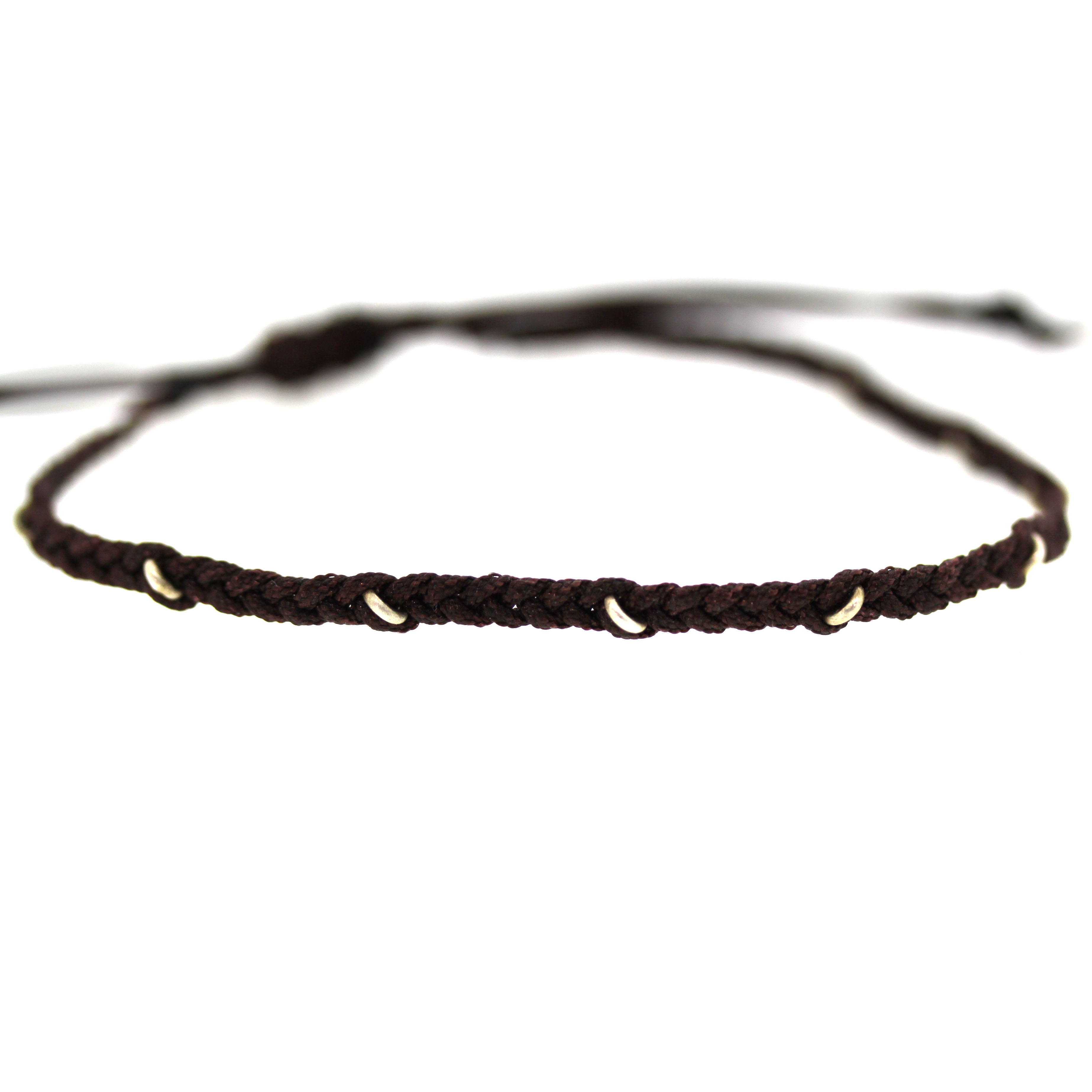  Men's Silver Ring Macrame Bracelet - Rebecca Lankford Designs - Houston, TX