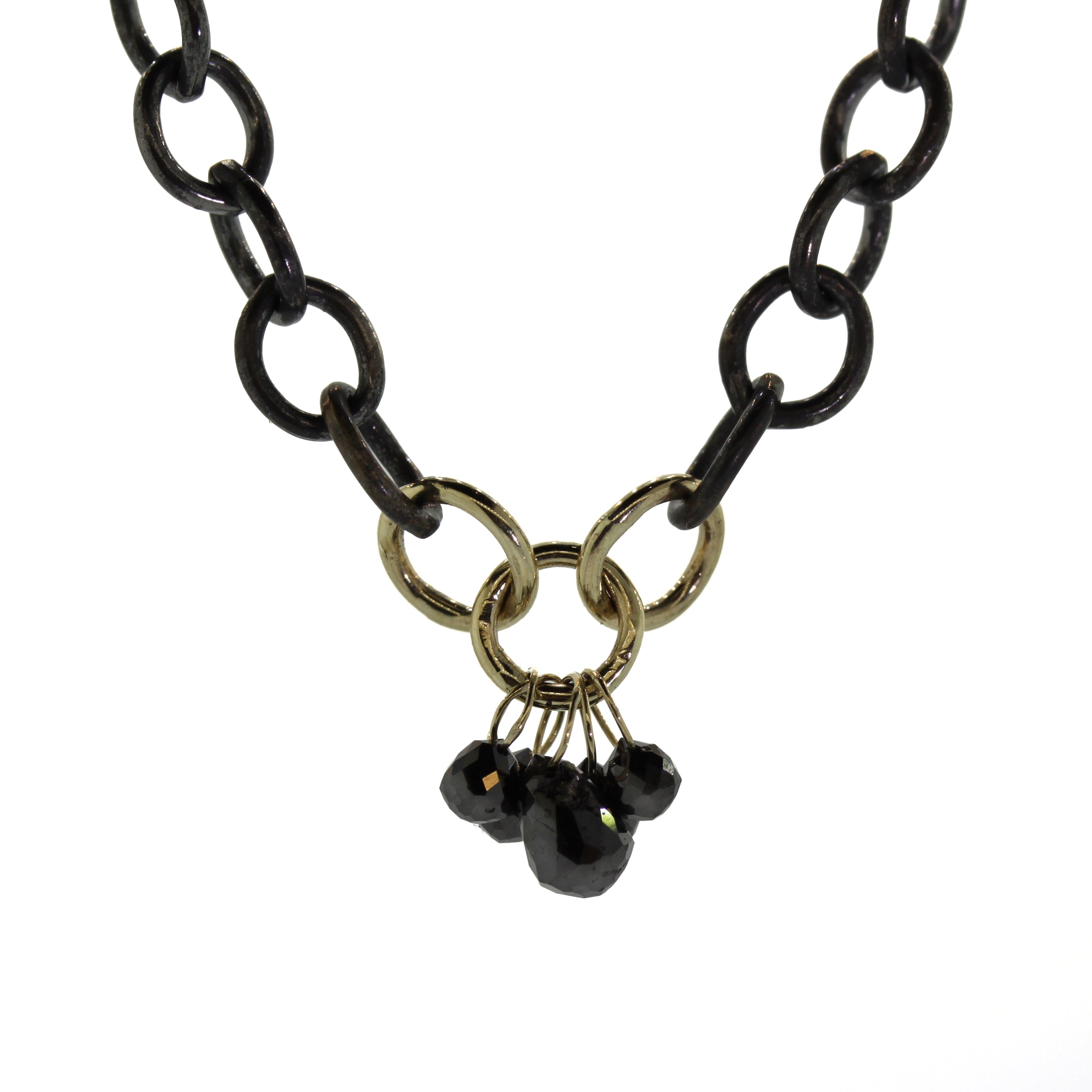 Black Diamond Dangle Necklace