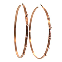 Custom Rose Gold & Diamond Hoops - Houston, Texas