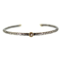 Champagne Diamond Organic Cuff Bracelet