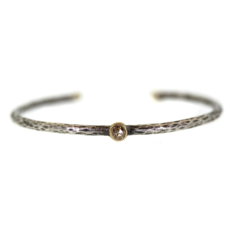 Champagne Diamond Organic Cuff Bracelet