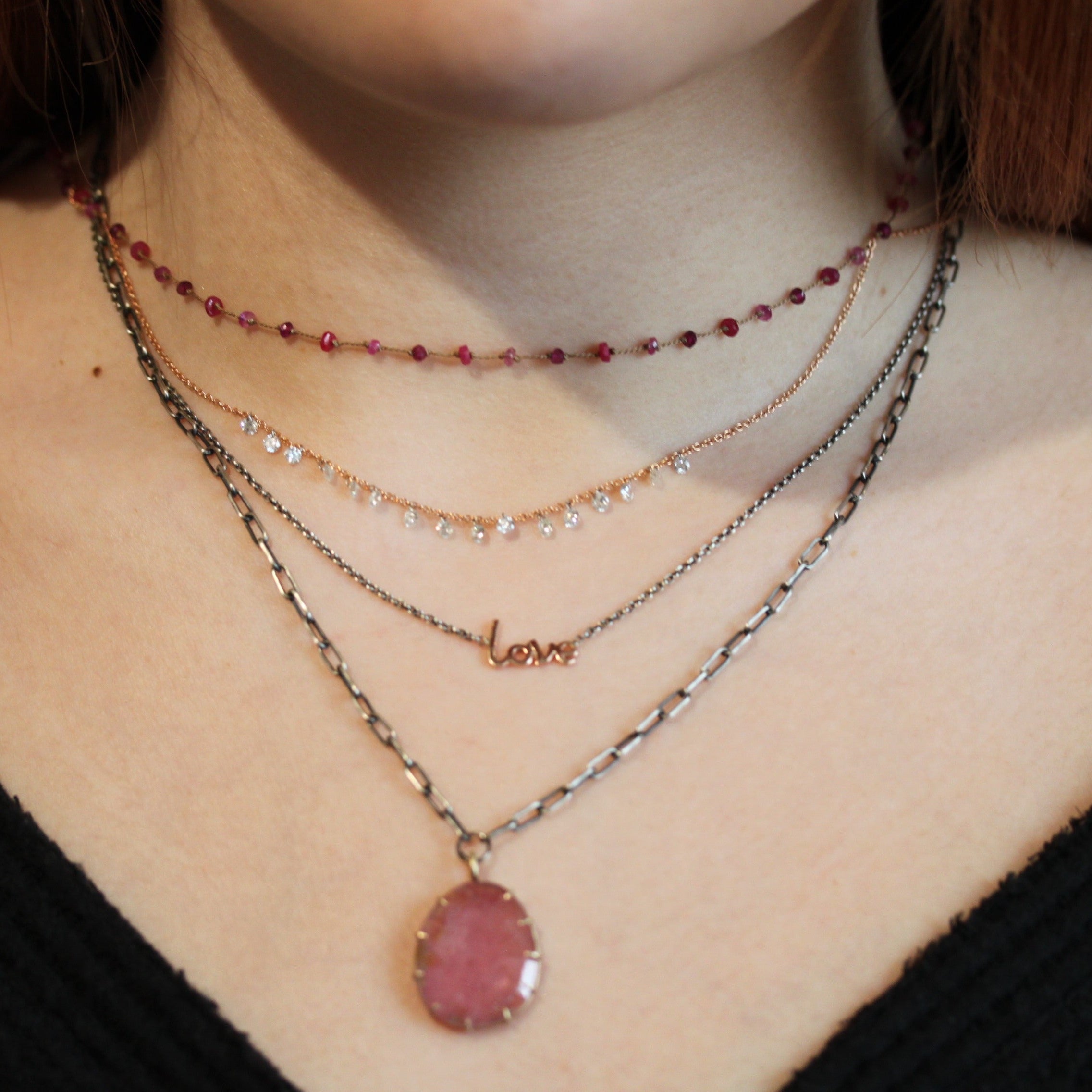 Ruby Silk Necklace
