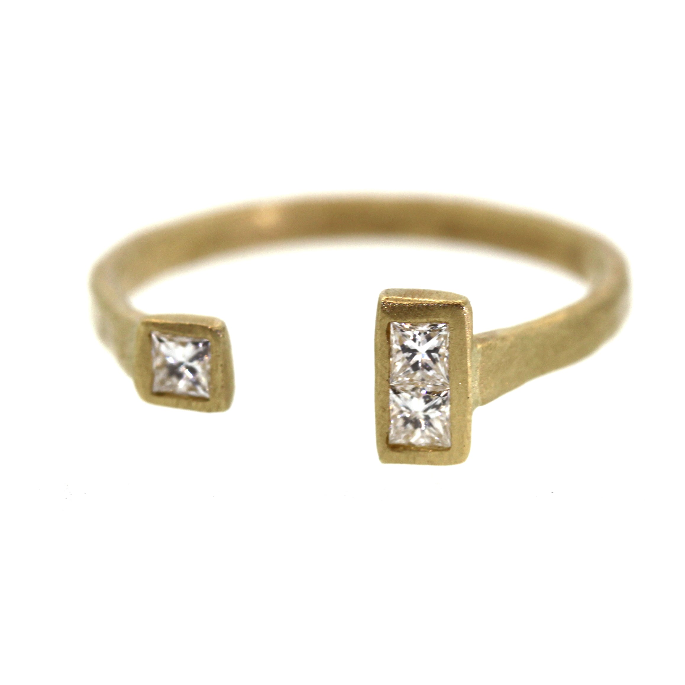 Open Princess Cut Diamond Ring - Rebecca Lankford Designs - Houston, TX