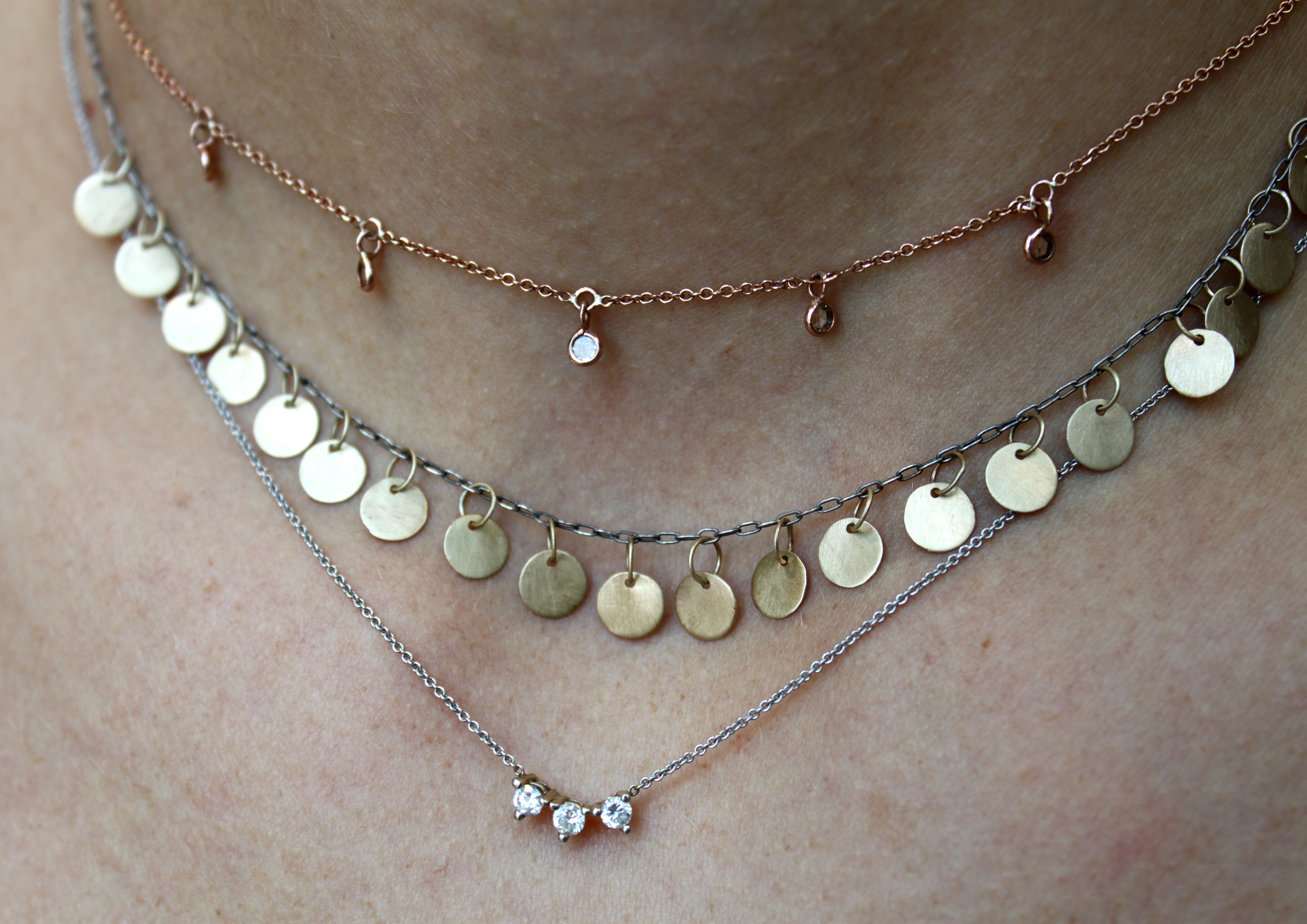 Gold Disc Necklace - Rebecca Lankford Designs - Houston, TX