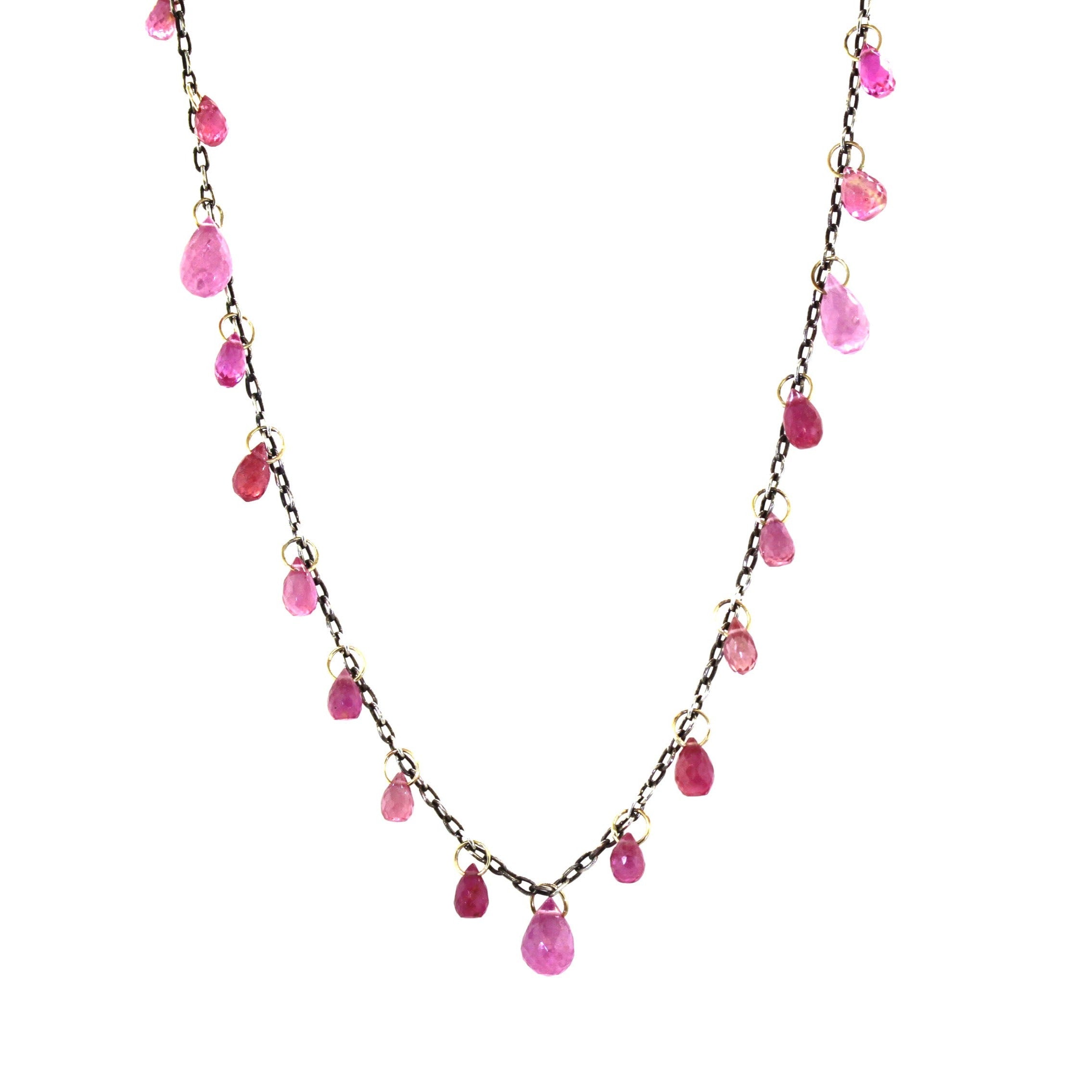Multi Sized Pink Tourmaline Necklace