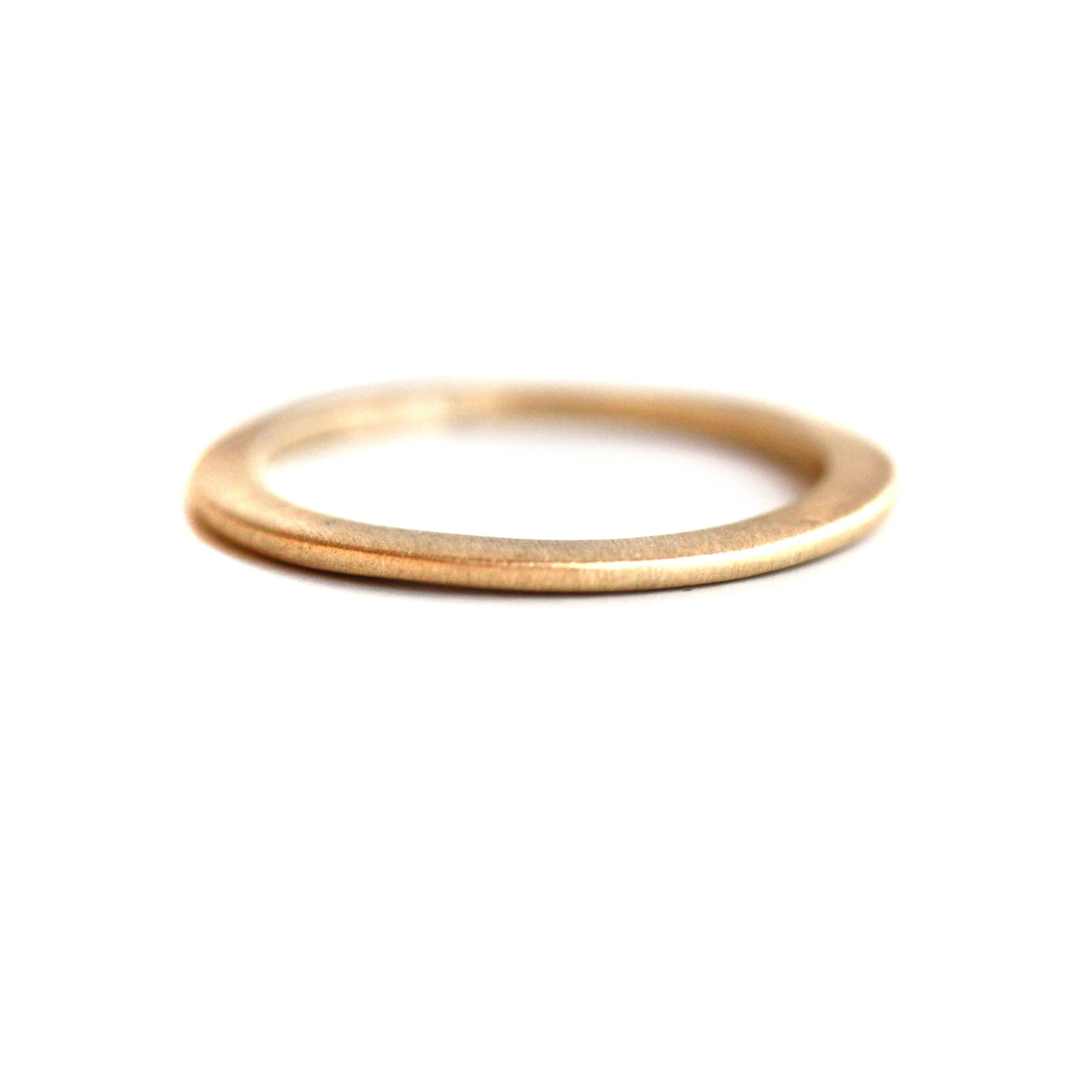 Gold Flat & Textured Ring