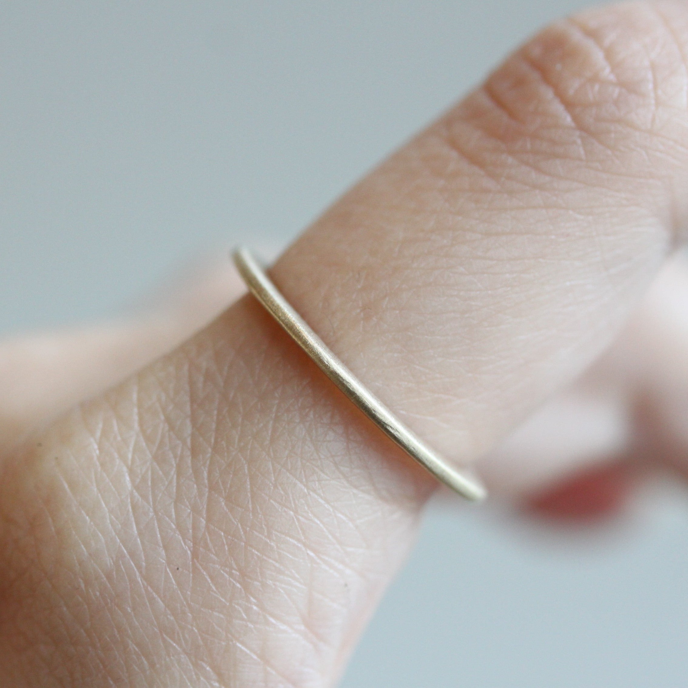 Gold Flat & Textured Ring
