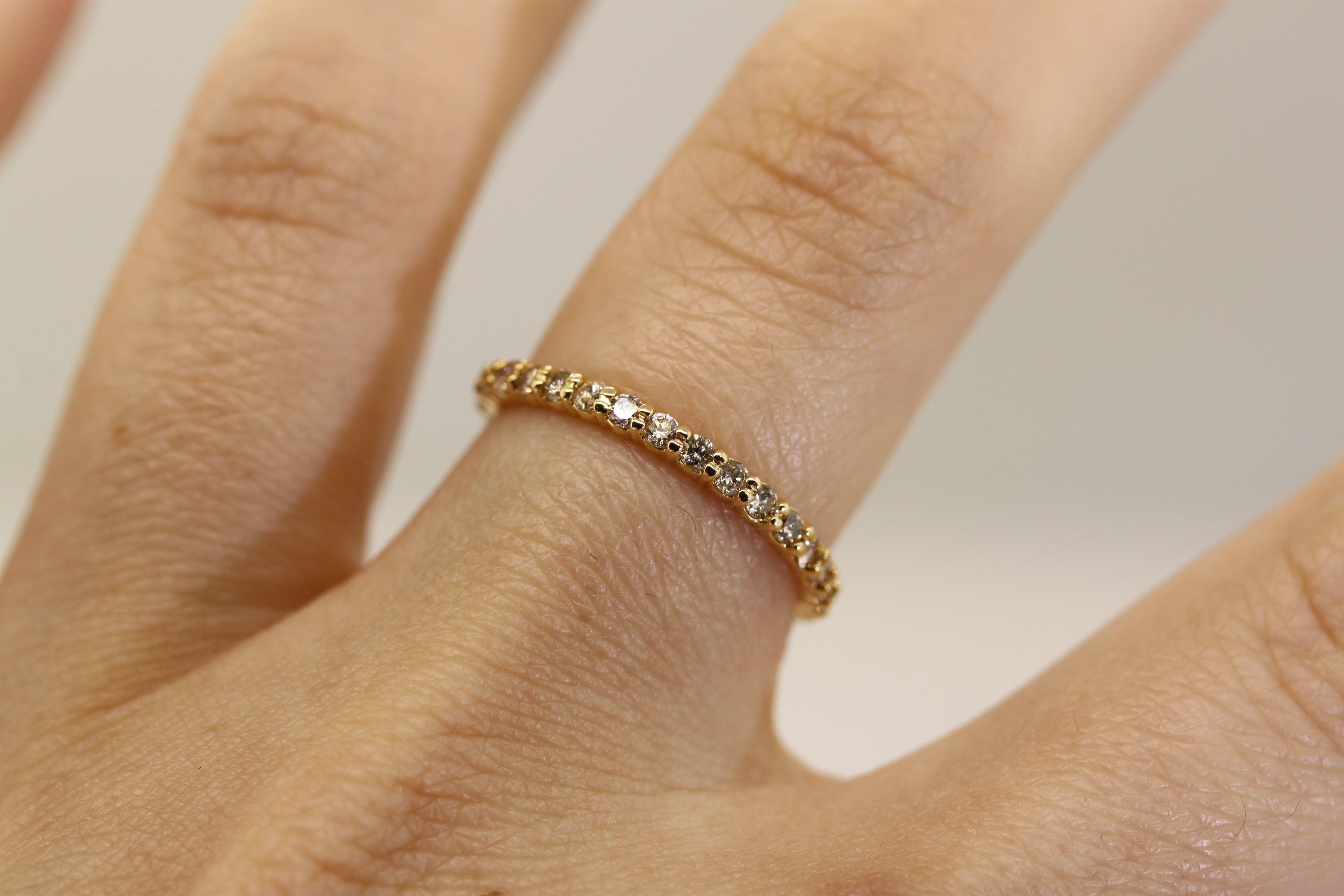 Champagne Diamond Eternity Band