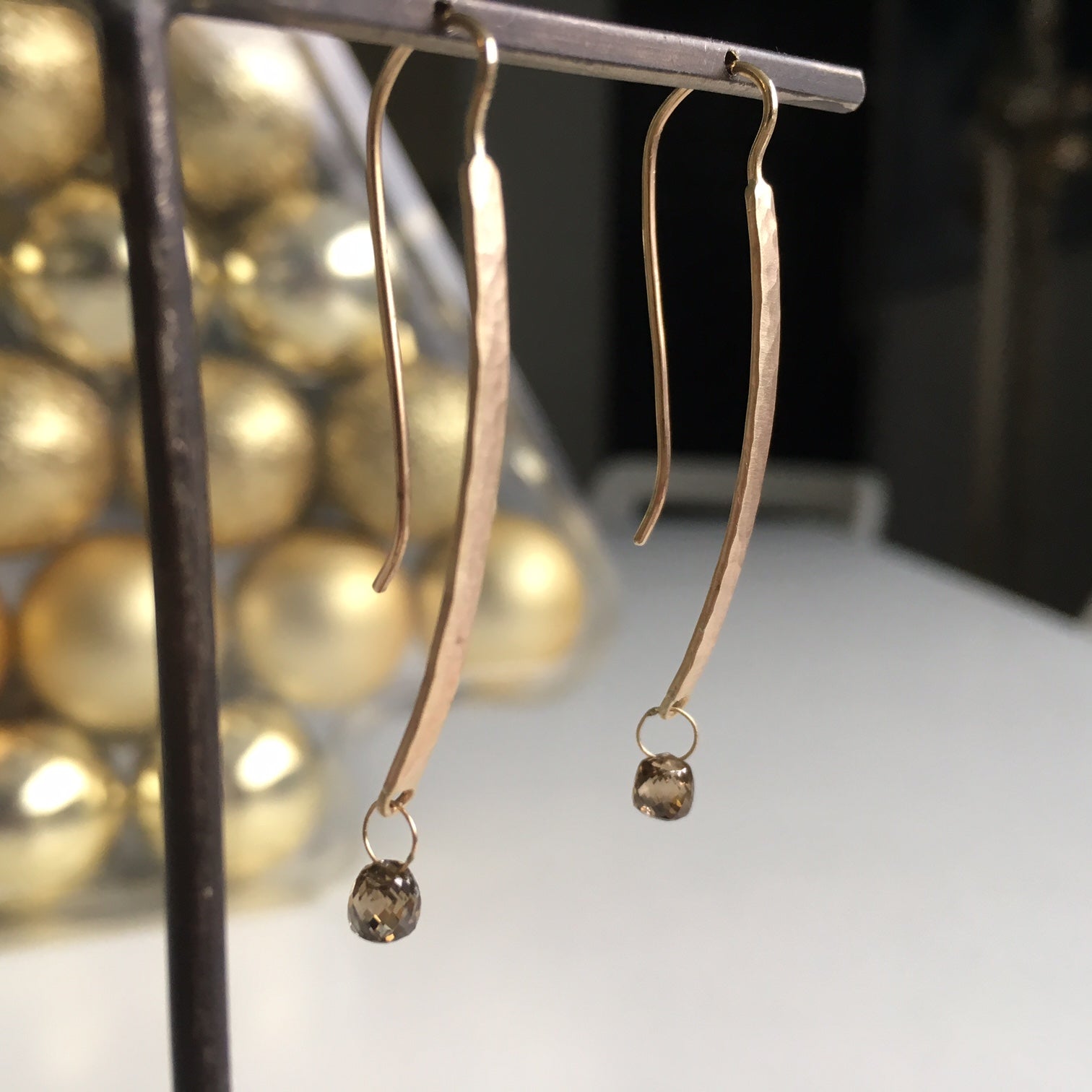 Champagne Diamond Earrings -Rebecca Lankford Designs - Houston, TX