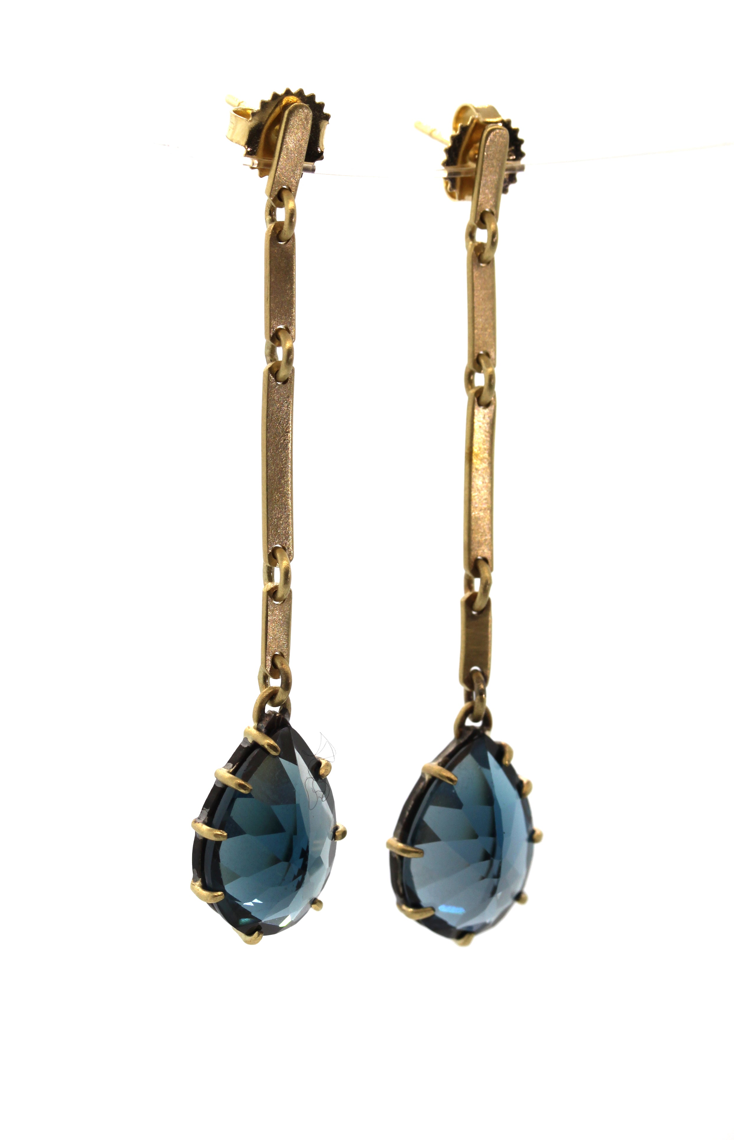  London Blue Topaz Bar Earrings, dangle earrings, gemstone jewelry, rebecca lankford designs, houston