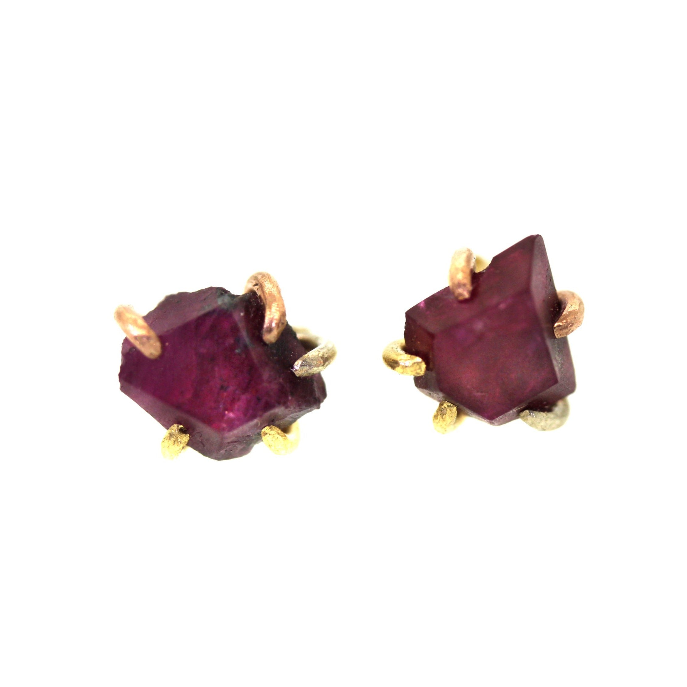 Ruby Gemstone Stud Earrings