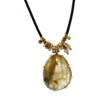 Rutilated Quartz Charm Necklace, rebecca lankford designs, houston, tx