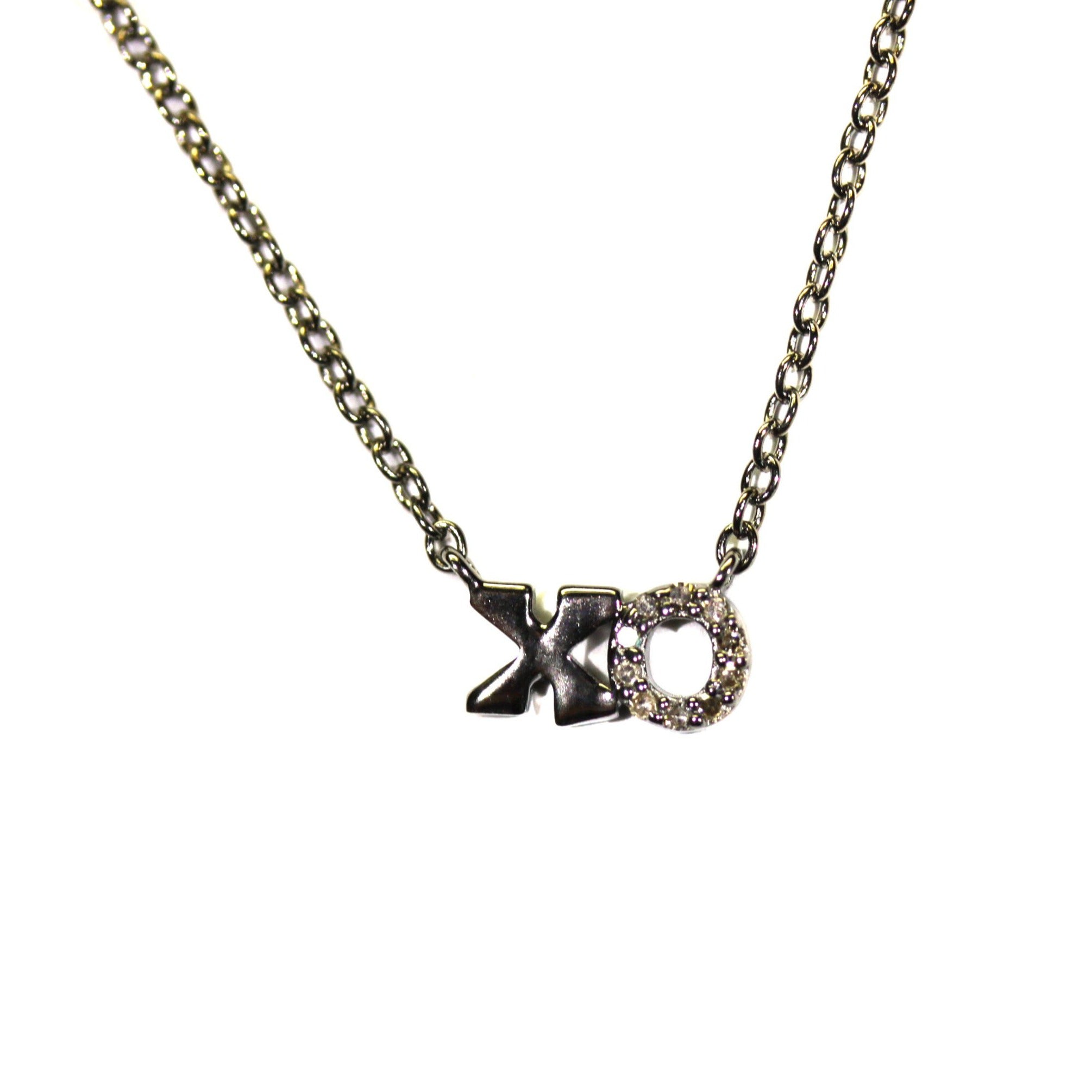 Silver XO Diamond Necklace