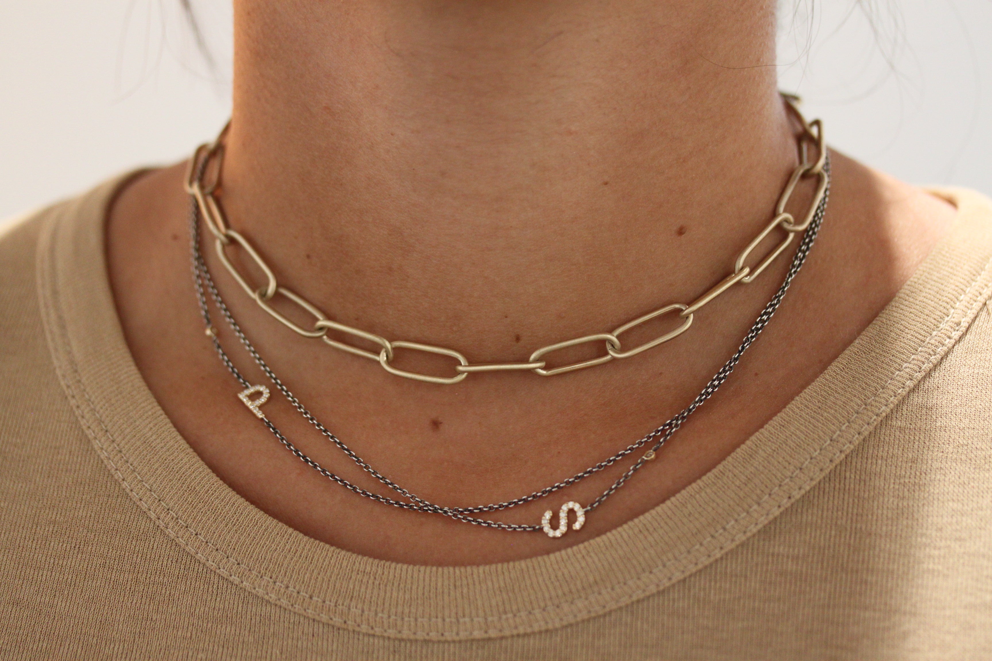 Chunky Matte Paperclip Chain Necklace