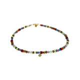 Multi Colored Gemstone & Champagne Diamond Bracelet