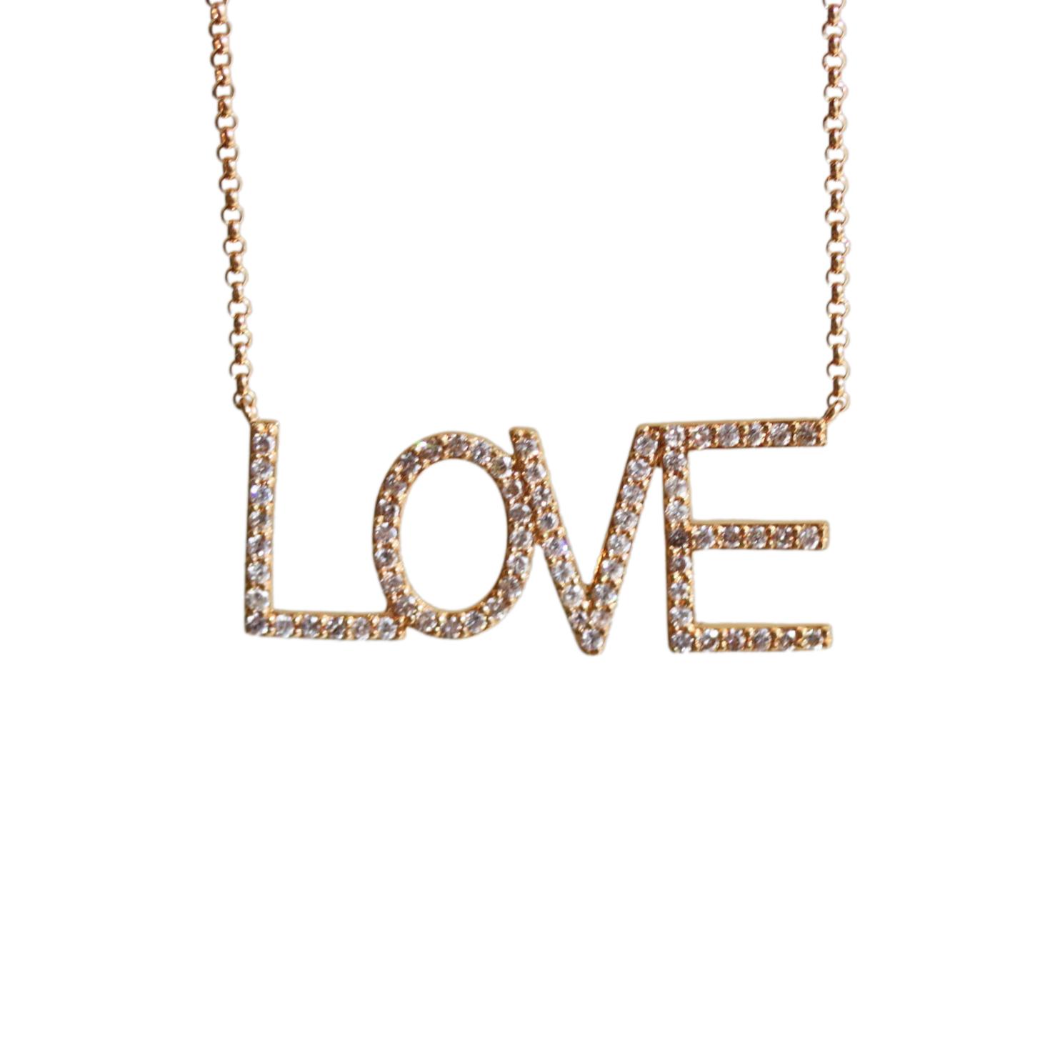 Large Love Diamond Necklace