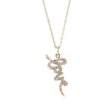 Vertical Pave Diamond Love Necklace