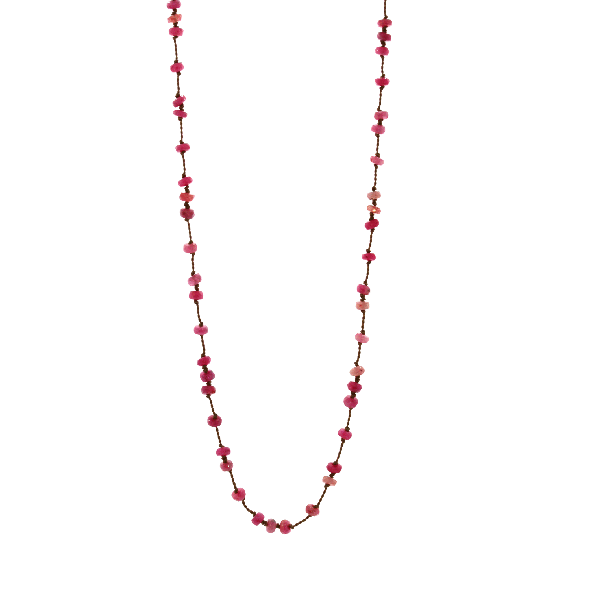 Garnet & Ruby Silk Necklace - Gemstone Necklace - Rebecca Lankford Designs