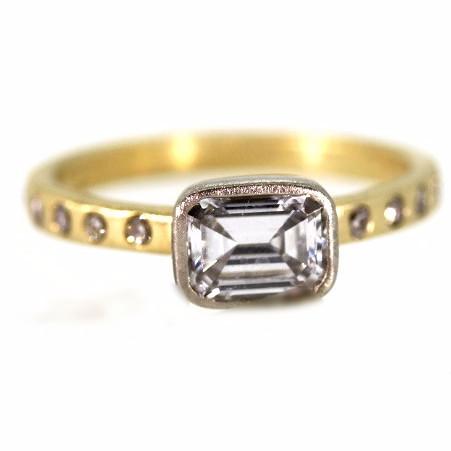 East West Baguette Diamond Engagement Ring