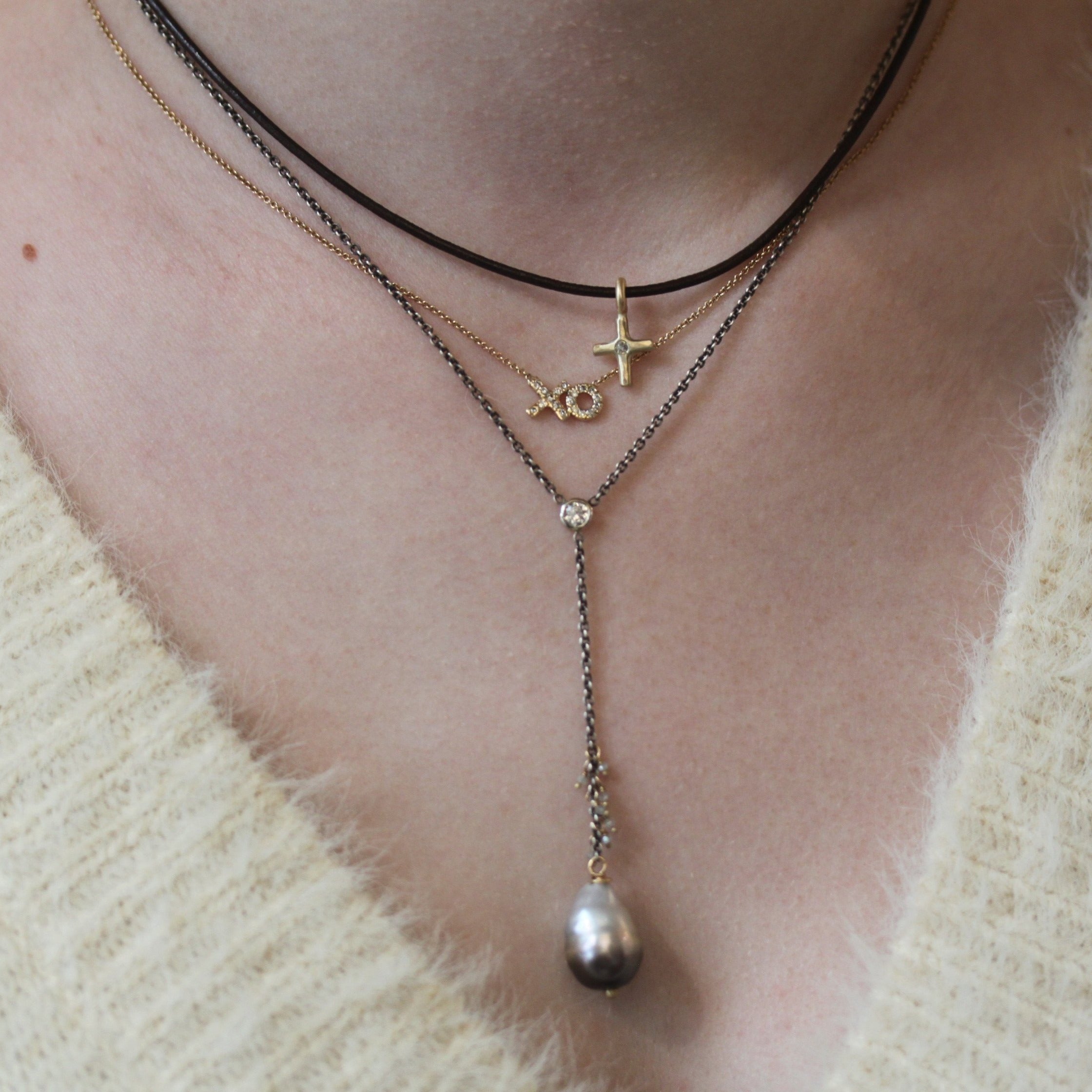 Diamond "XO" Necklace