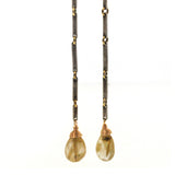 Rutliated Quartz Bar Earrings Handcrafted at Rebecca Lankford Designs in the Houston Heights.