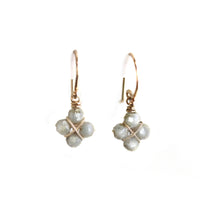 Labradorite Flower Dangle Earrings