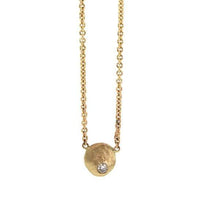 Gold & Diamond disc necklace by Rebecca Lankford - Houston, TX