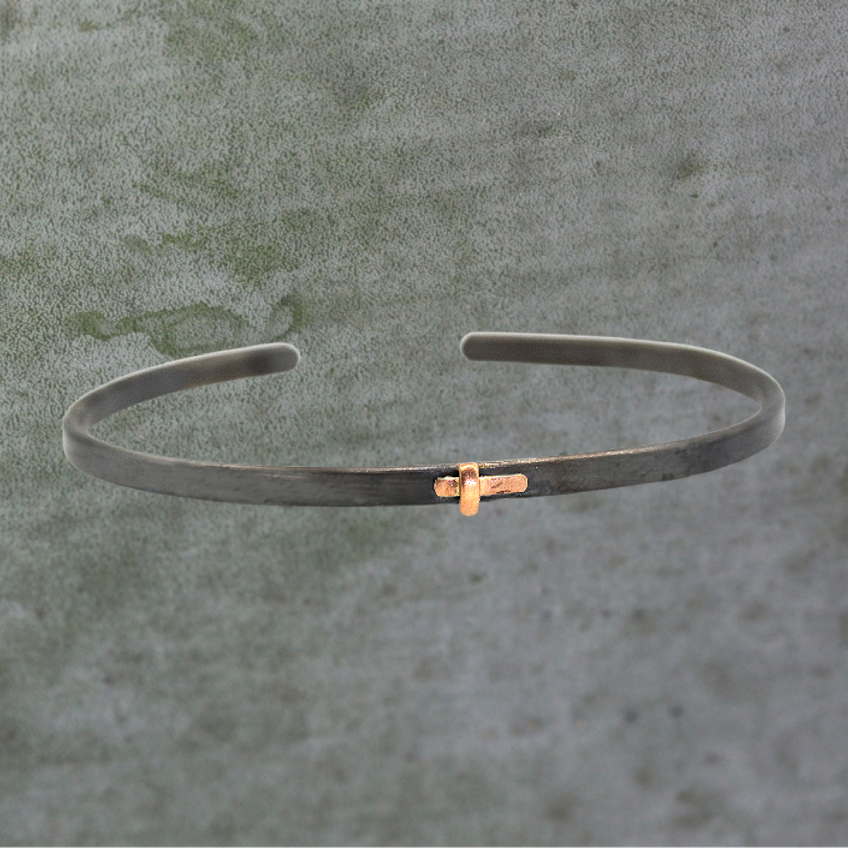 Rhodium Plated Gold Cross Cuff Bracelet